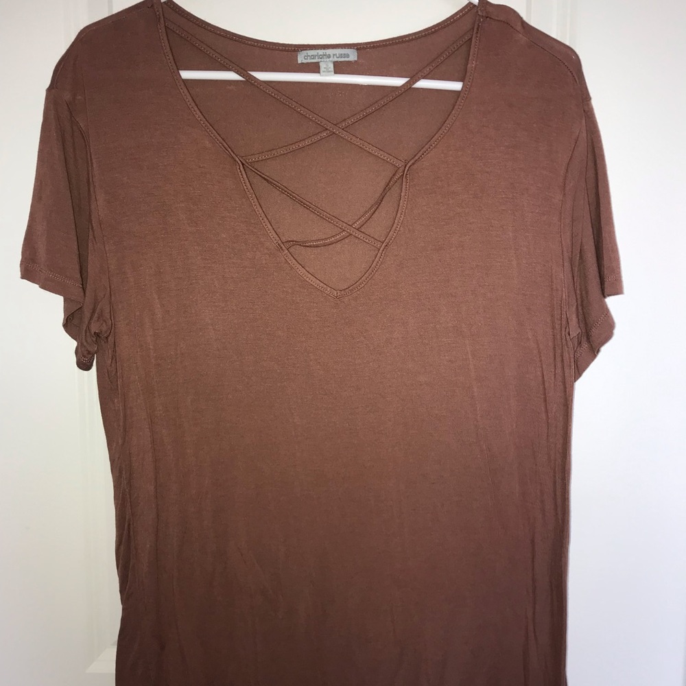 Charlotte Russe cutout T-shirt